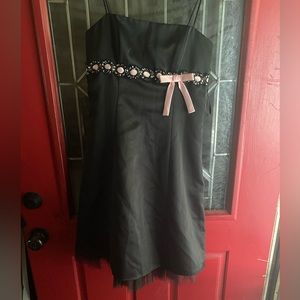 Black and pink dress